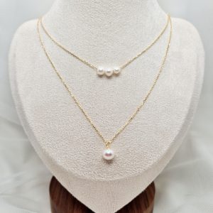 Cadena con perlas de agua dulce