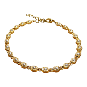 Pulsera de acero con perlas de Mallorca