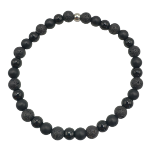 Pulsera elástica de cuentas naturales