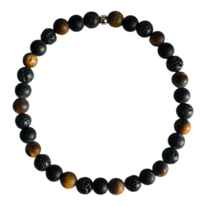 Pulsera elástica de cuentas naturales