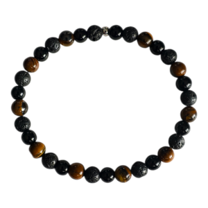 Pulsera elástica de cuentas naturales